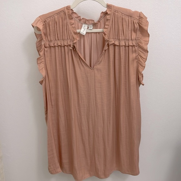 Joie Tops - Joie Blouse Soft & Silkie Beige/Pink Size 2X Excellent Used Condition